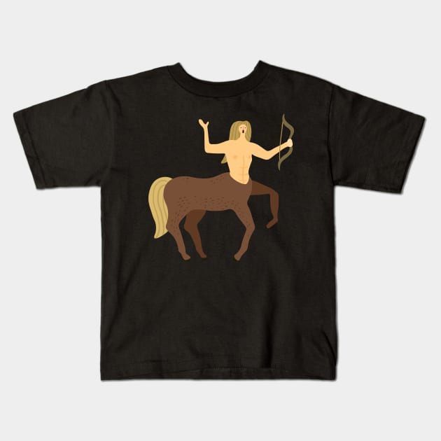 Toon Centaur Kids T-Shirt by AV Designs